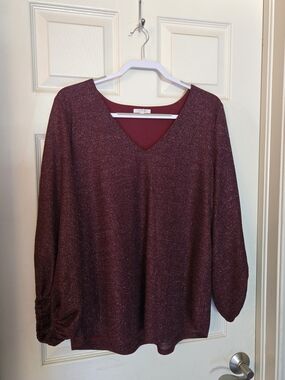 Maurices Burgundy Knit Top